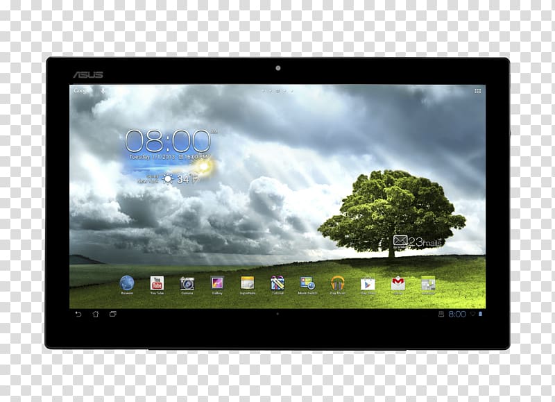 Asus Eee Pad Transformer Prime LED-backlit LCD LCD television Computer monitor Multimedia, Tablet transparent background PNG clipart