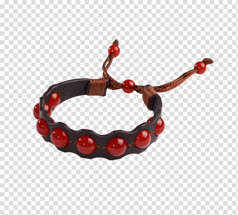 Bracelet Agate Designer Jewellery, Stones red agate leather bracelet transparent background PNG clipart