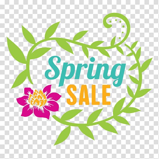 Sales Label, spring transparent background PNG clipart