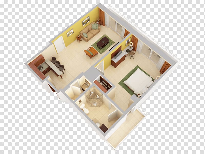 3D floor plan House, house transparent background PNG clipart