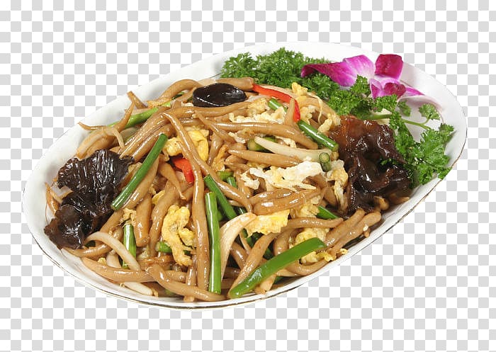 Chow mein Yakisoba Chinese noodles Lo mein Fried noodles, Laba garlic Noodle fish transparent background PNG clipart