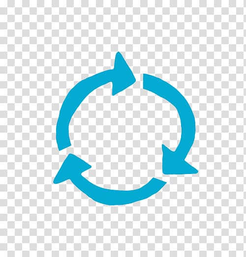 Asset management Waste Computer Software Recycling symbol, fleche bleue transparent background PNG clipart