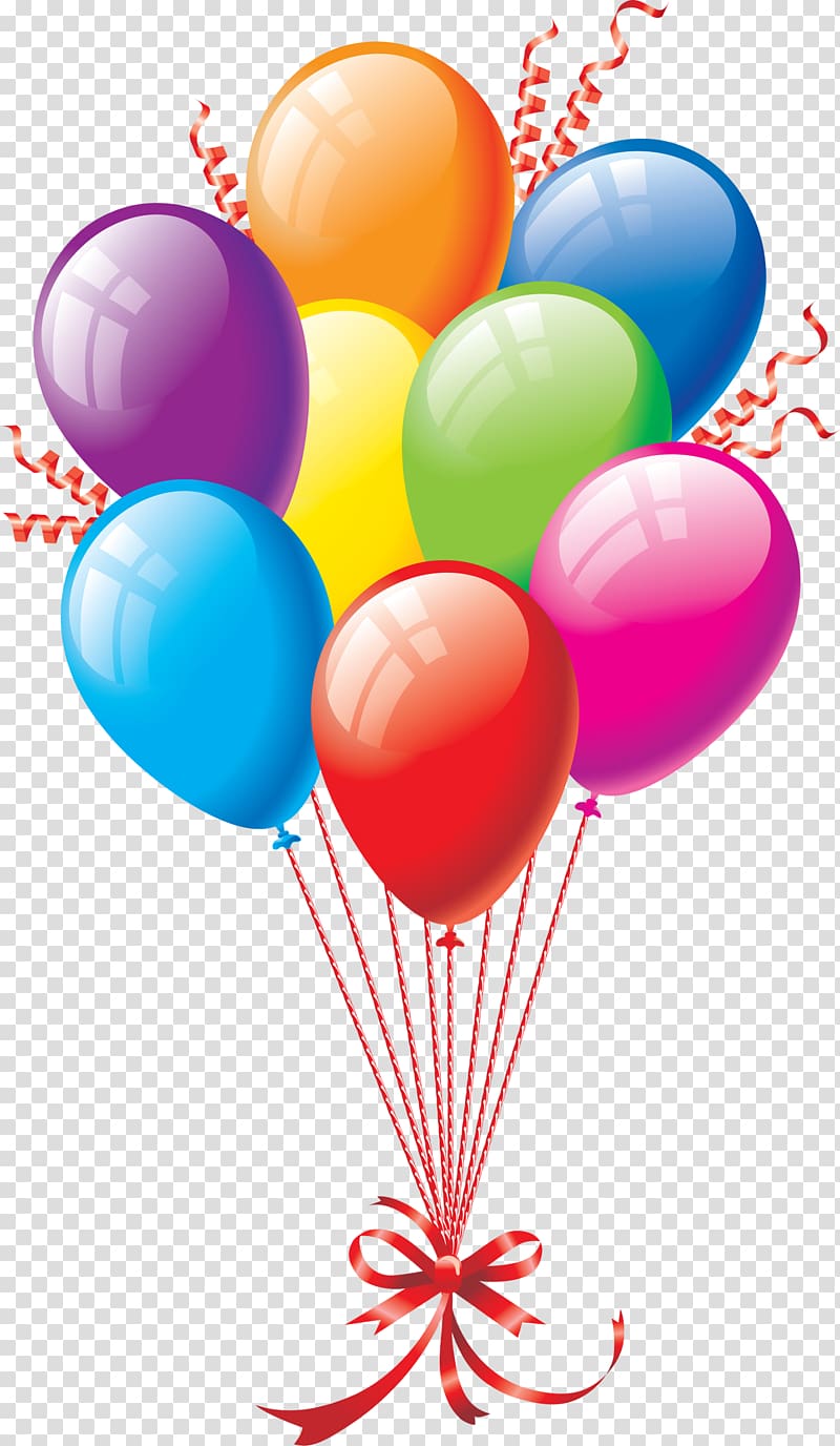 Balloon Birthday Party Confetti , Te transparent background PNG clipart