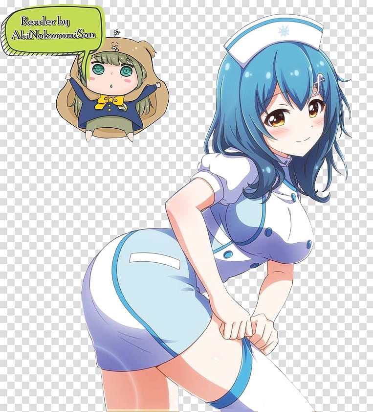 Anime 3D rendering Mangaka, anime nurse transparent background PNG clipart
