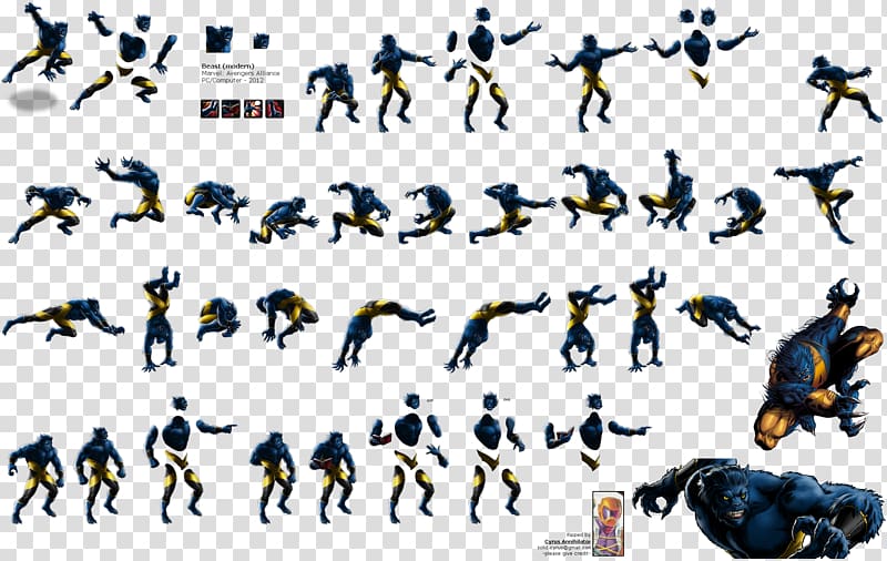 Marvel: Avengers Alliance Beast Black Panther Sprite PlayStation, gambit transparent background PNG clipart