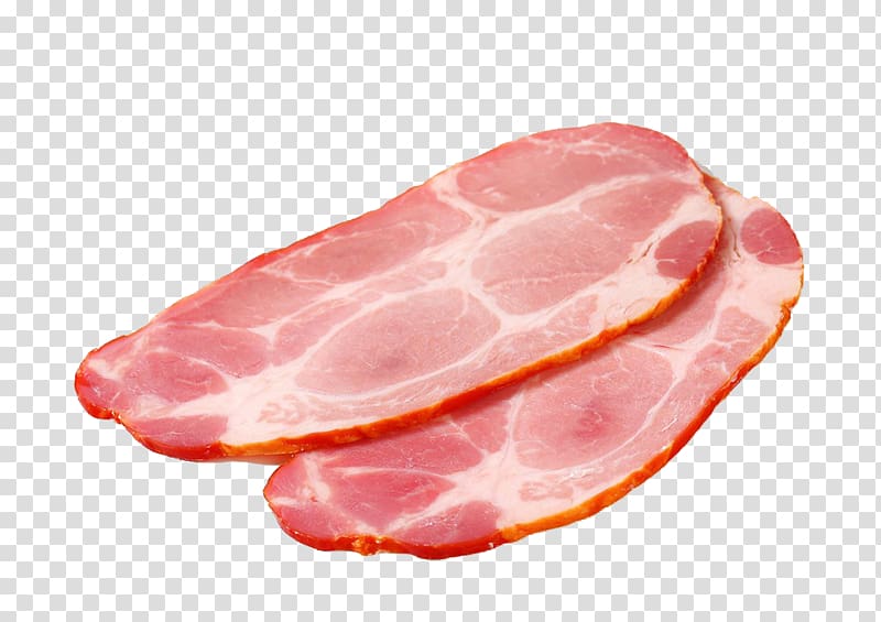 Sausage Ham Back bacon Prosciutto Capocollo, Sliced ​​Ham Creative transparent background PNG clipart