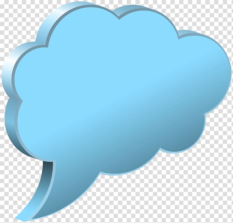 blue bubble talk , Speech balloon , Speech Bubble Cloud transparent background PNG clipart