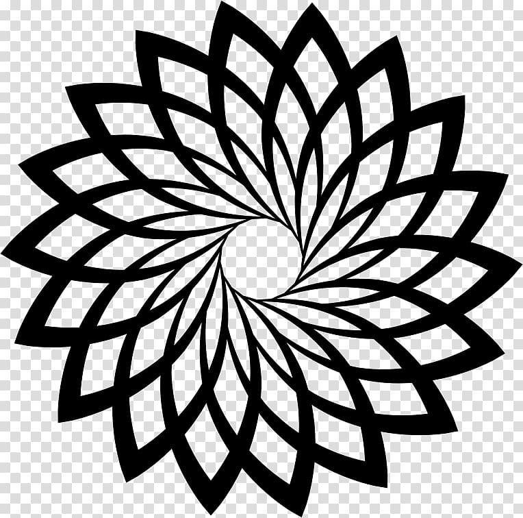 Spiral Black and white , shape transparent background PNG clipart