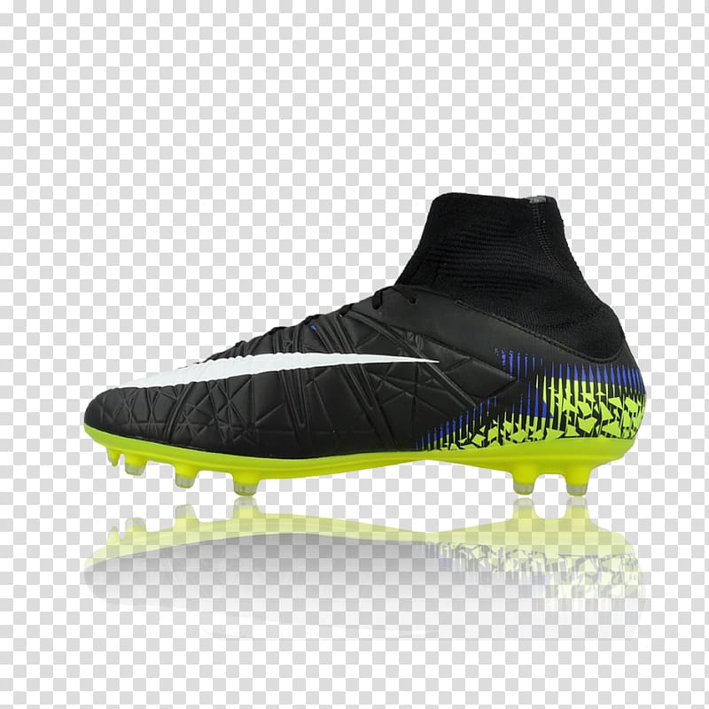 Cleat Nike Hypervenom Football boot Shoe, dynamic lines of the material transparent background PNG clipart