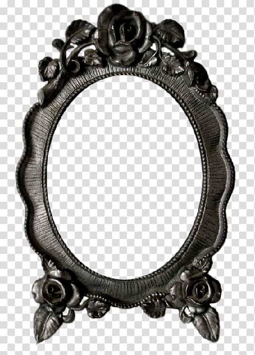 Silver Frames Oval, silver transparent background PNG clipart