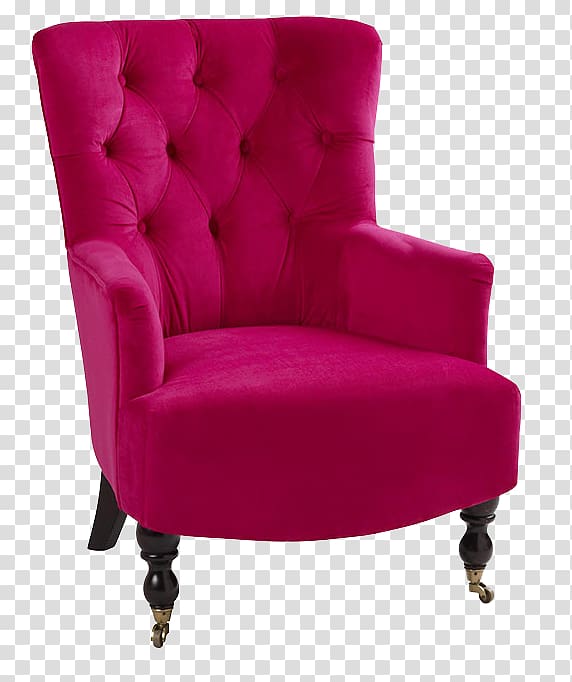 red fabric armchair, Chair Table Cost Plus World Market Furniture Pink, Red sofa transparent background PNG clipart