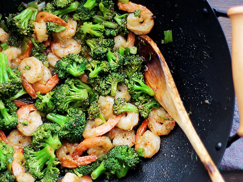 Sweet and sour Stir frying Broccoli Recipe Shrimp, shrimps transparent background PNG clipart