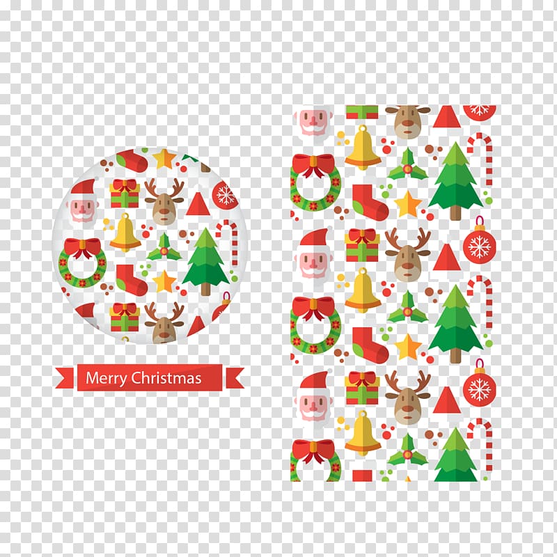 Christmas Greeting card New Year\'s Day, Greeting decorative elements transparent background PNG clipart