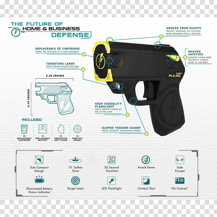 Taser Electroshock weapon Police officer Firearm, Police transparent background PNG clipart