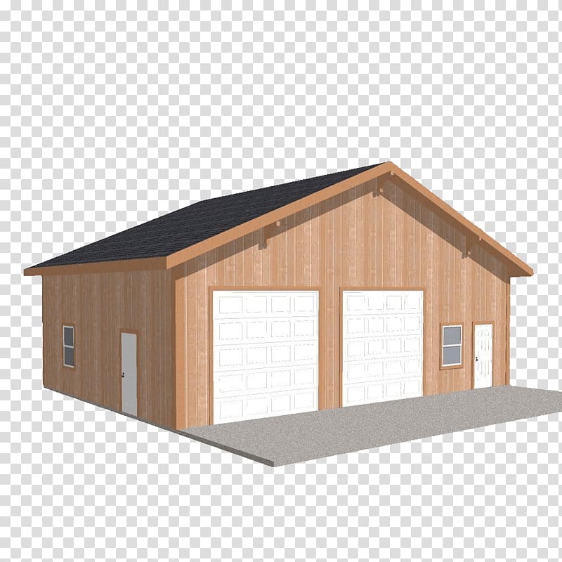 Shed Garage Engineered wood Pole building framing, building transparent background PNG clipart
