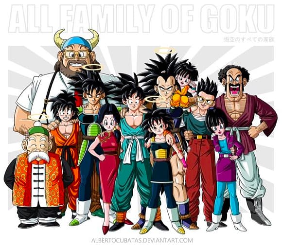Goku Vegeta Frieza Chi-Chi Raditz, Awkward Family transparent background PNG clipart