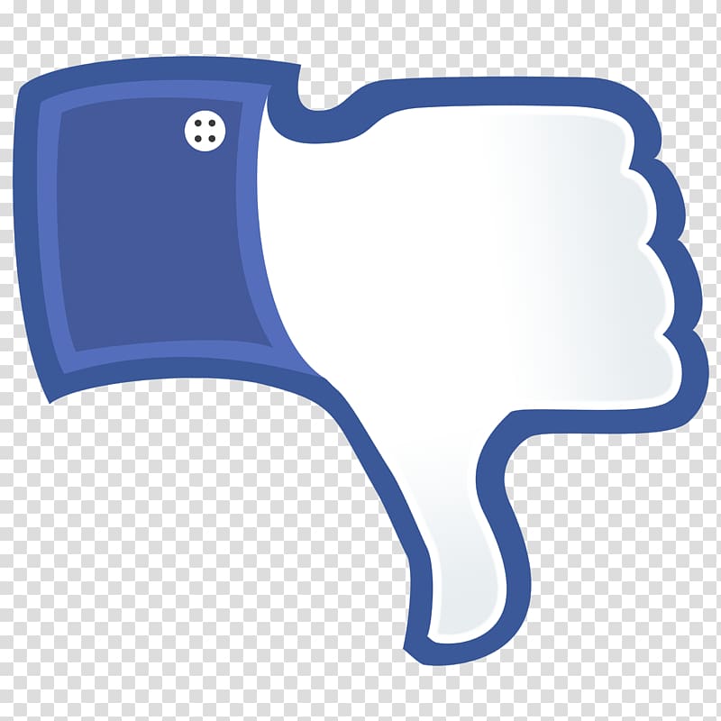 Social media Facebook Like button Thumb signal Blog, THUMBS DOWN transparent background PNG clipart