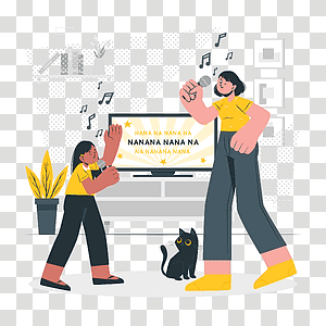 illustration, Having fun, home, relax, people, family, music, fun, kids transparent background PNG clipart thumbnail