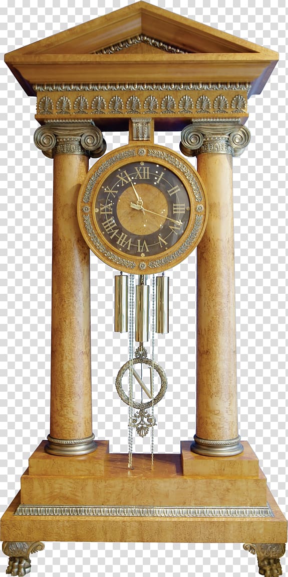 Pendulum clock Antique, clock transparent background PNG clipart