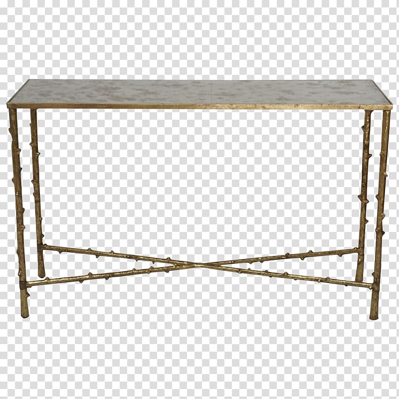 Metal Gilding Gold System console Mirror, antique table transparent background PNG clipart