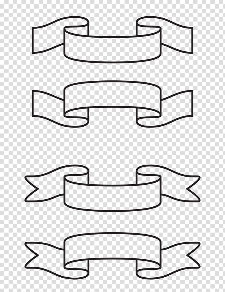 Ribbon Drawing , White banner transparent background PNG clipart