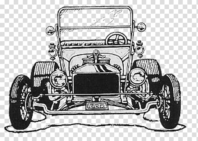 Vintage car Ford Model T Hot rod T-bucket, cutome auto body before and after transparent background PNG clipart