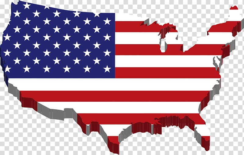 United States of America map and flag, Flag of the United States Map , USA transparent background PNG clipart