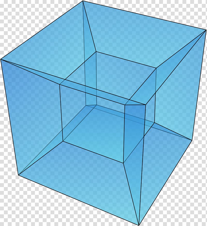Four-dimensional space Hypercube Three-dimensional space Geometry, object transparent background PNG clipart