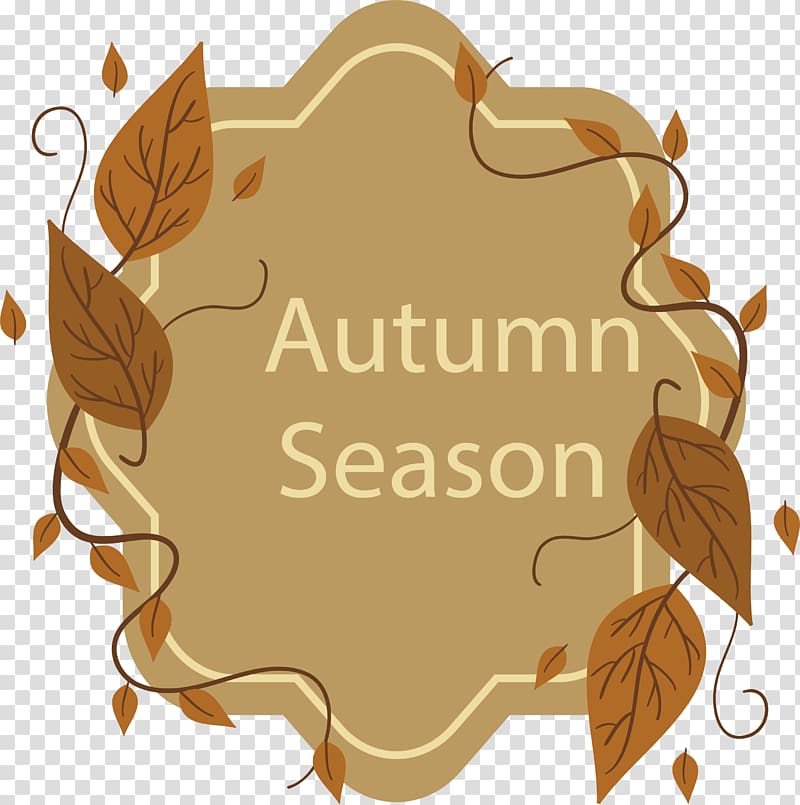 Autumn Deciduous Leaf, Autumn leaves decoration box transparent background PNG clipart