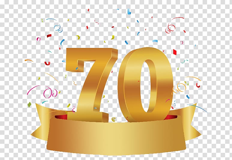 70 anniversary transparent background PNG clipart