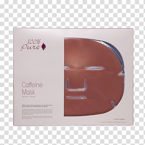 100% Pure Ginseng Collagen Boost Mask 100% PURE Coffee Bean Caffeine Eye Cream Green tea, mask transparent background PNG clipart