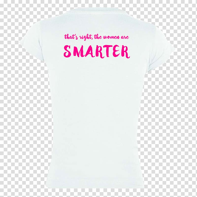 T-shirt Man Smart (Woman Smarter) Logo Sleeve Font, youth back transparent background PNG clipart