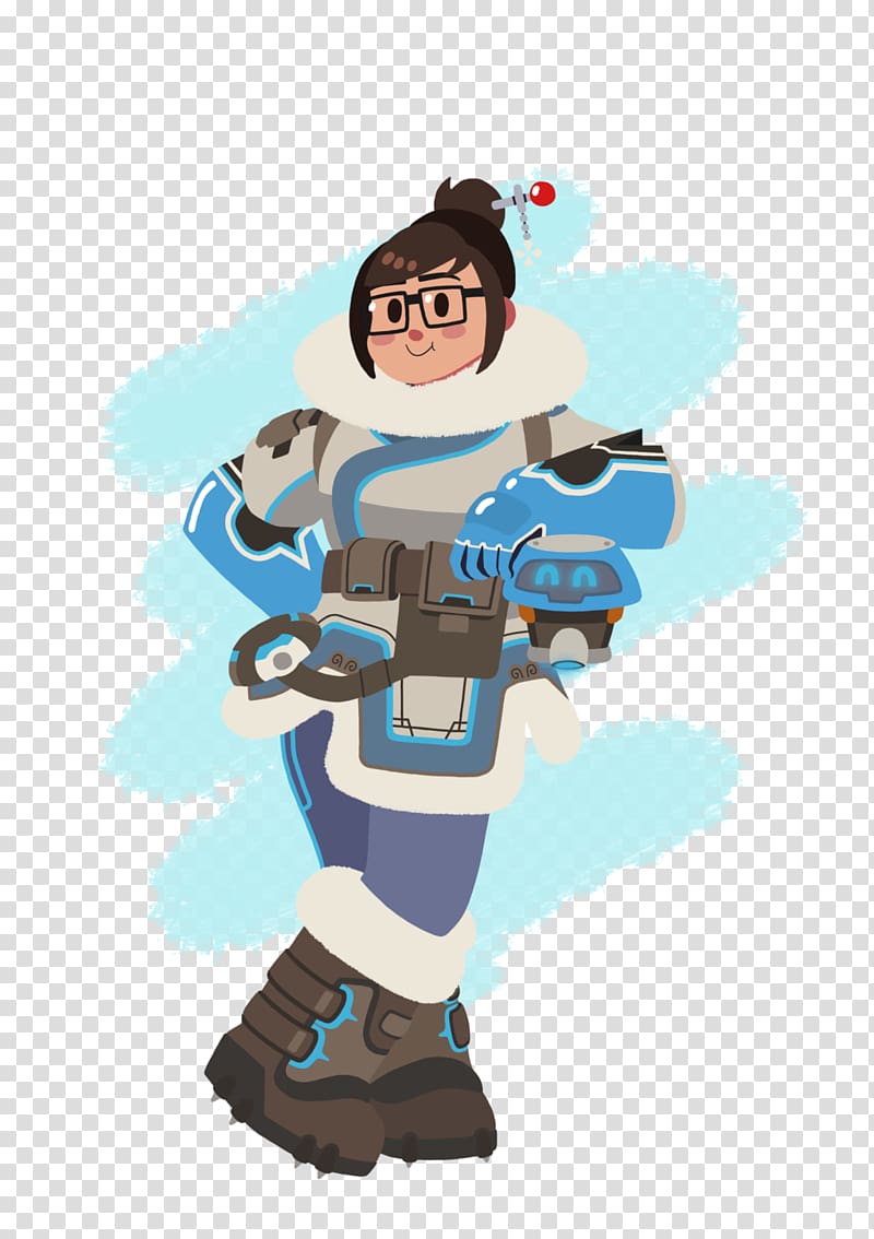 Overwatch Mei Fan art Character, chubby transparent background PNG clipart