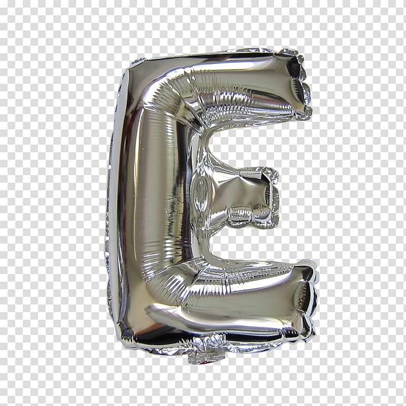 Silver Mylar balloon Gold Toy balloon, silver metal letters of the alphabet transparent background PNG clipart