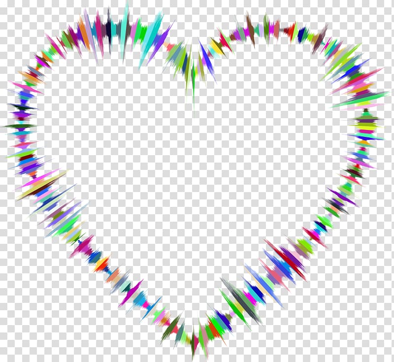 Heart sounds Wave , rainbow transparent background PNG clipart