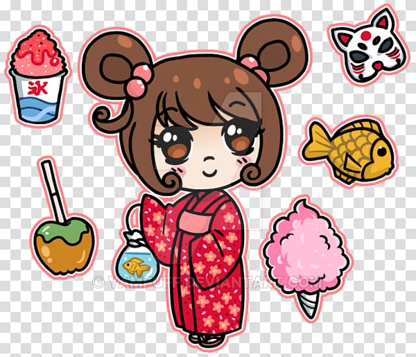 Drawing Fan art, kimono girl transparent background PNG clipart