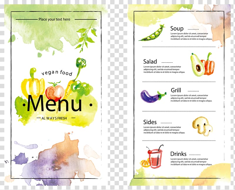 Vegan Food Menu collage, Menu Cafe , vegetable menu design transparent background PNG clipart