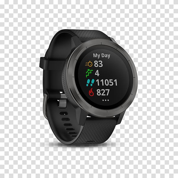 GPS Navigation Systems Garmin vívoactive 3 GPS watch Smartwatch Garmin Ltd., watch transparent background PNG clipart