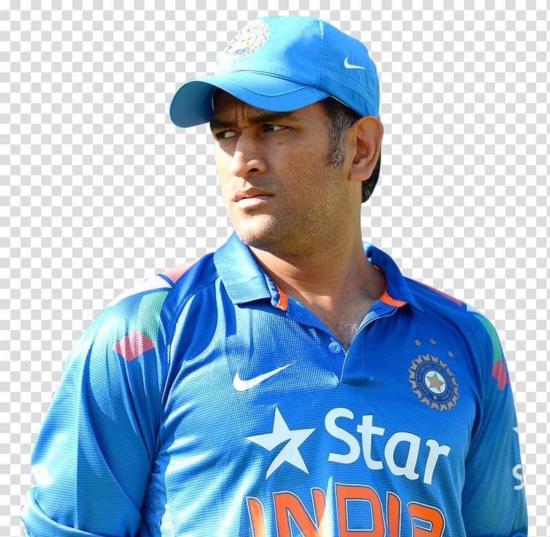 man wearing blue baseball cap, MS Dhoni India national cricket team Cricket World Cup Indian Premier League, Mahendra Singh Dhoni transparent background PNG clipart