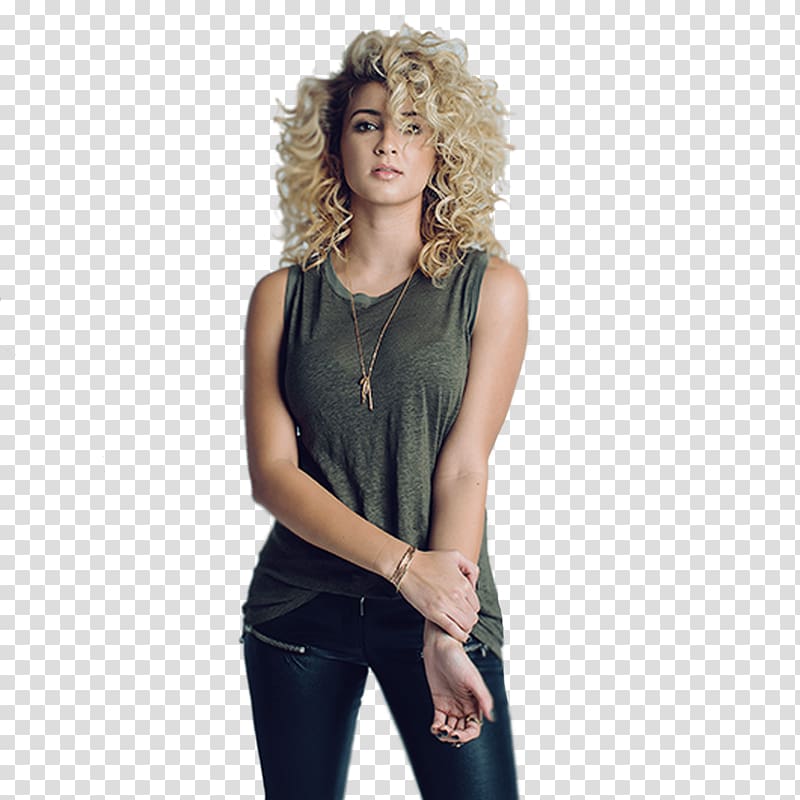 woman wearing gray sleeveless shirt and black denim bottoms, Tori Kelly Standing transparent background PNG clipart