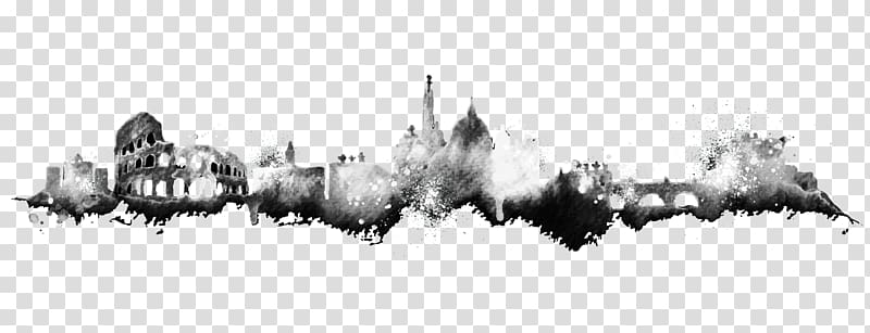 Landscape painting , City Ink transparent background PNG clipart