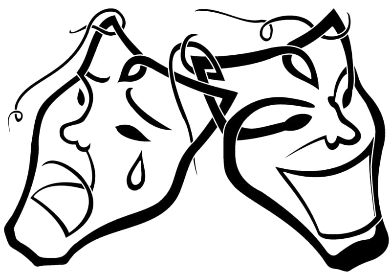 Mask Drama , Drama Masks transparent background PNG clipart