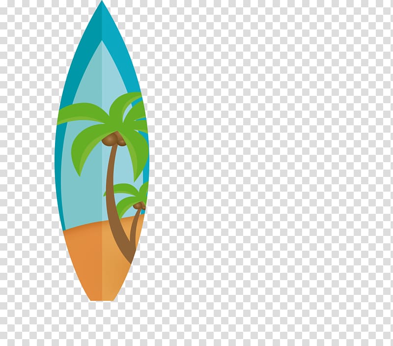 blue palm surfboard transparent background PNG clipart