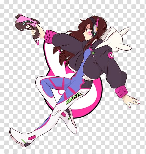 Overwatch Six Shooter D.Va YouTube, youtube transparent background PNG clipart