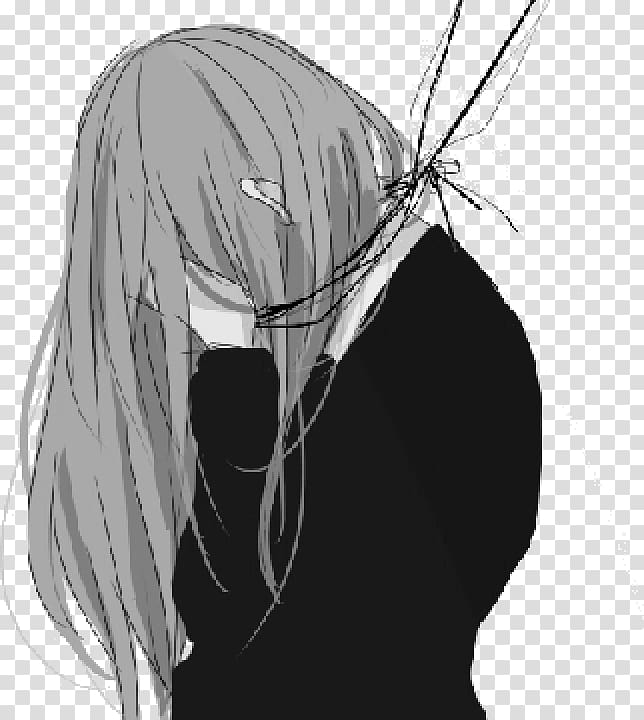 Anime Crying Drawing Manga Sadness, manga, face, black Hair, monochrome png  | PNGWing