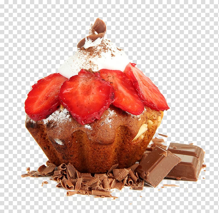Muffin Strawberry cake Chocolate cake, Strawberry Chocolate Cake transparent background PNG clipart