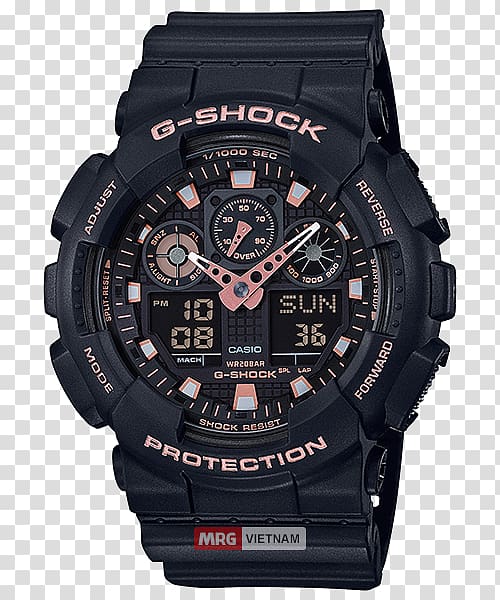 G-Shock Shock-resistant watch Casio Clock, watch transparent background PNG clipart
