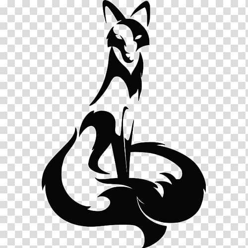 Nine-tailed fox Kitsune Ninetales Tattoo, fox transparent background PNG clipart