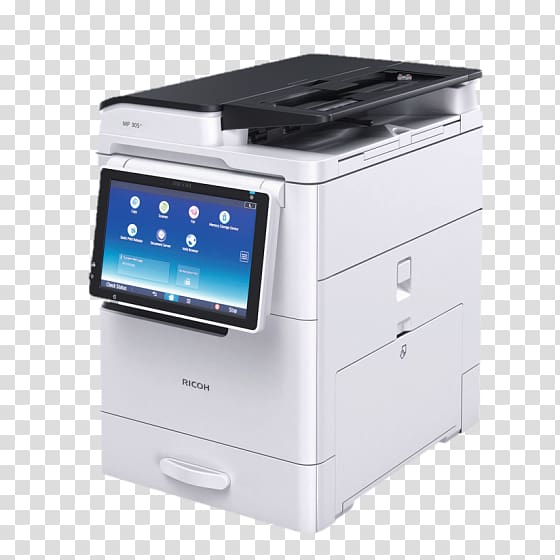 Ricoh MP 305+SPF (Laser/LED, Black and white, Duplex printing) Multi-function printer copier, printer transparent background PNG clipart