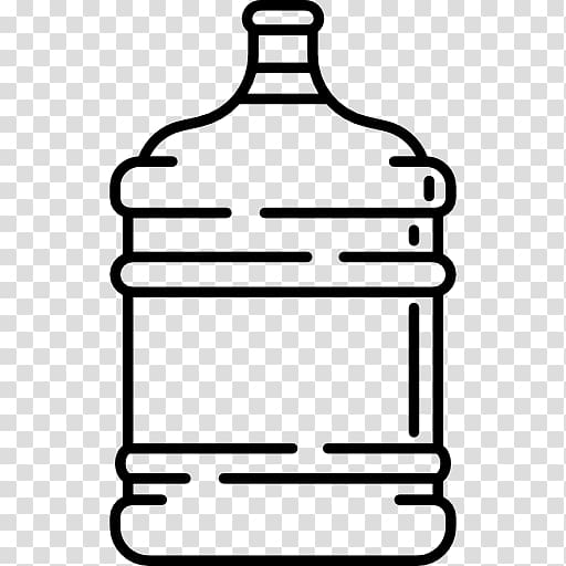 water bottle black and white clipart